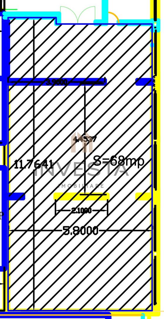 Spatiu comercial de inchiriat 68mp Ultracentral, Piata Mihai Viteazu - Schiță 6