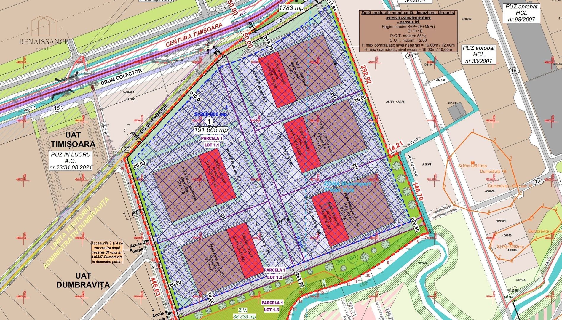 Dumbravita 20 Hectare Teren Industrial - Hale Productie - PUZ Aprobat - Poză 4