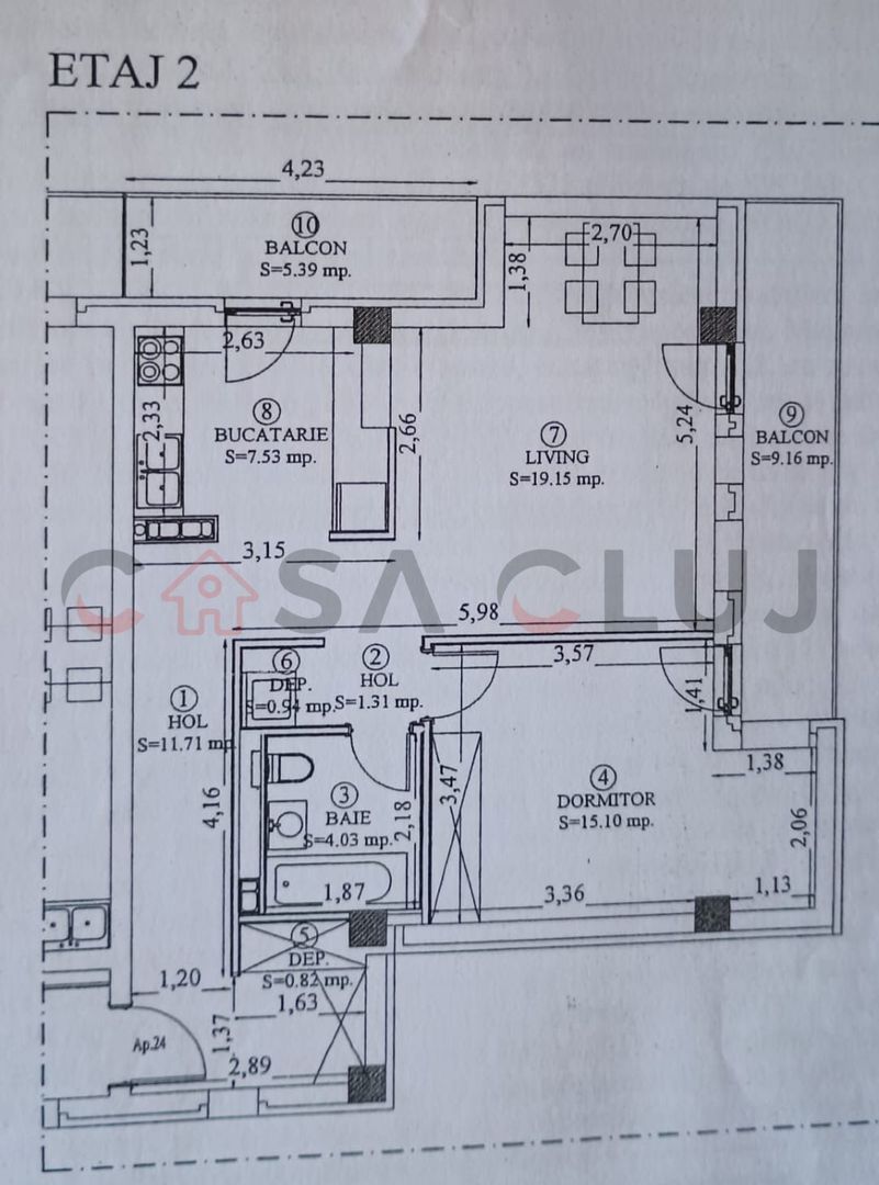 2 Camere 60mp , Bloc nou, Parcare subterană ,  Dâmbul Rotund!! - Poză 8