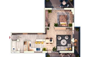 Apartament cu 2 camere+terasa de 12mp, zona Piata Marasti! - Poză 5