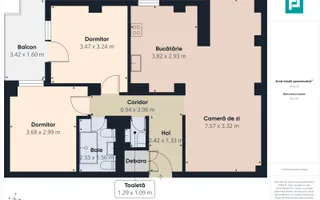 Apartament cu 3 camere, zona Soarelui - Poză 13