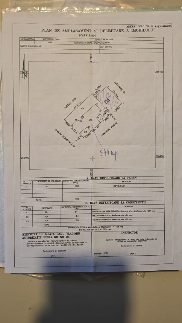 De vânzare  casă situată pe strada Mihail Sadoveanu - Schiță 26