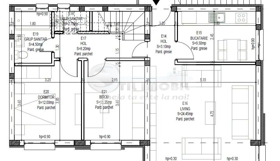 Ap. 3 camere 2bai + terasa zona Rediu - Poză 11