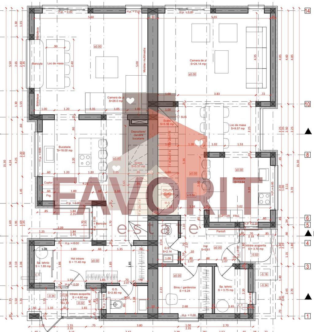 Comision 0%. Pozitie excelenta. Zid despartitor dublu - Schiță 15