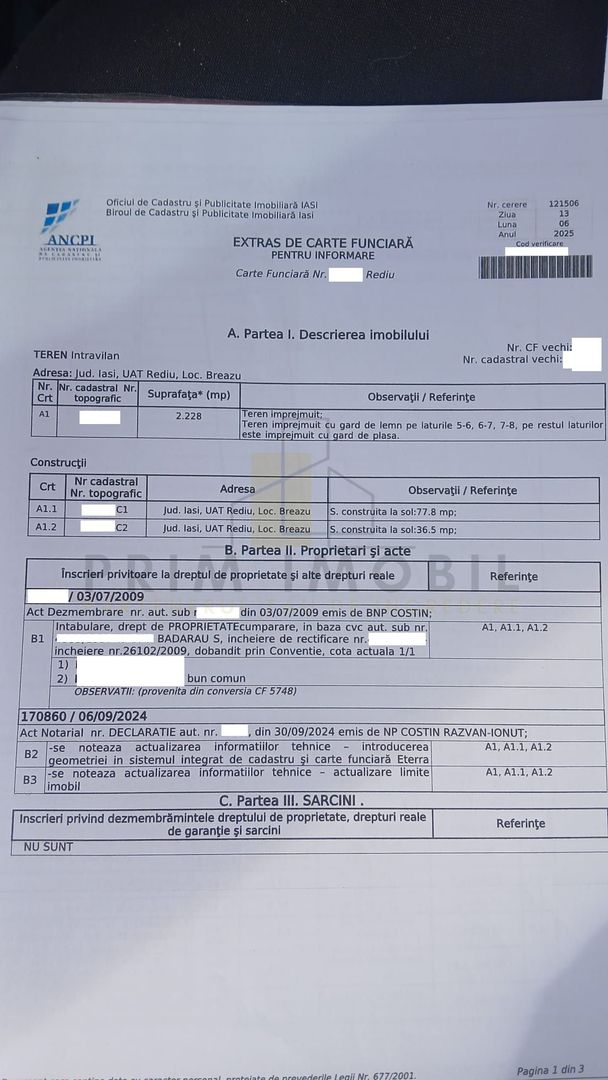 Teren Breazu, oportunitate de investitie, 10 min de Copou - Poză 7