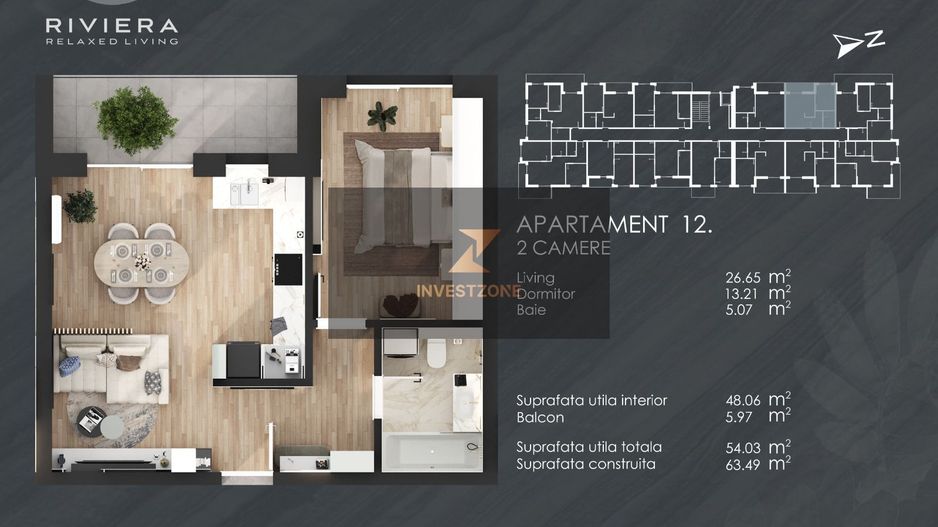 InvestZone vinde ap 2 camere in complex Riviera Oradea - Poză 1