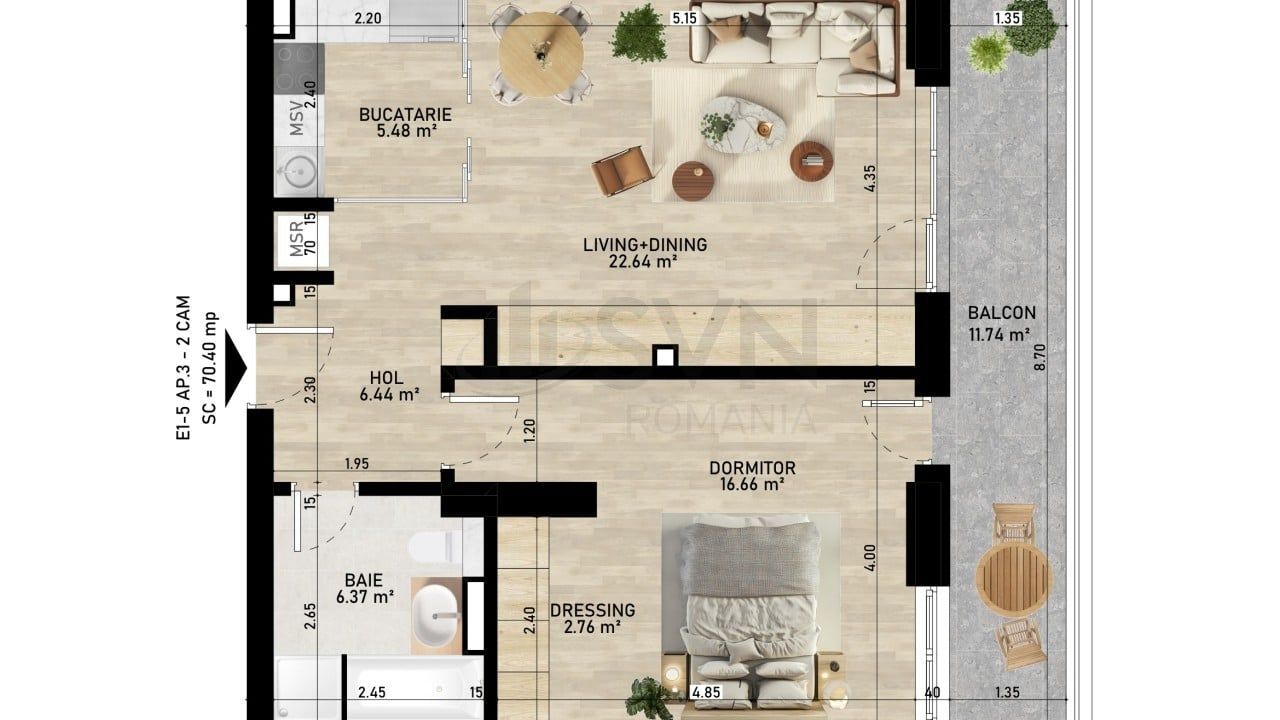 REA1026798 Apartament 2 camere I Gemina by the lake - Poză 6