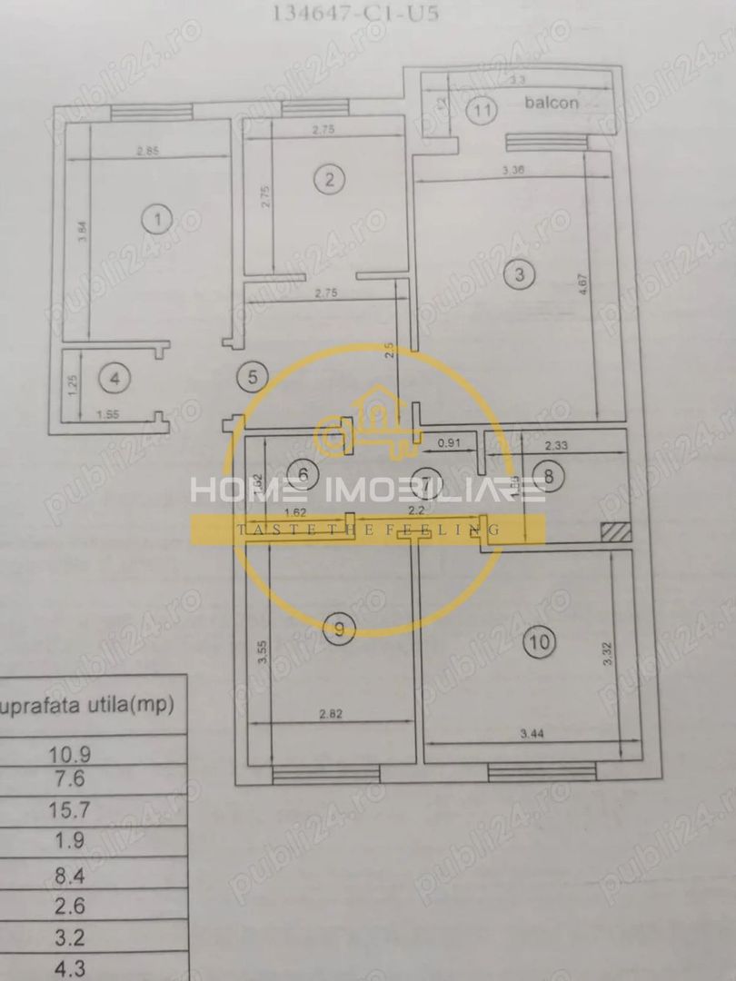 Apartament 4 Camere Decomandat Etaj Intermediar Galata 80 MP - Poză 1