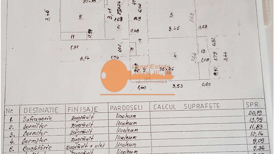 Apartament 4 camere decomandat | 13 Septembrie – Sebastian | Etaj 6/8 - Schiță 7