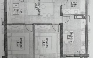 Apartament cu 2 camere și living  în complexul rezidențial Colina Verde Residence, Durlești - Poză 4