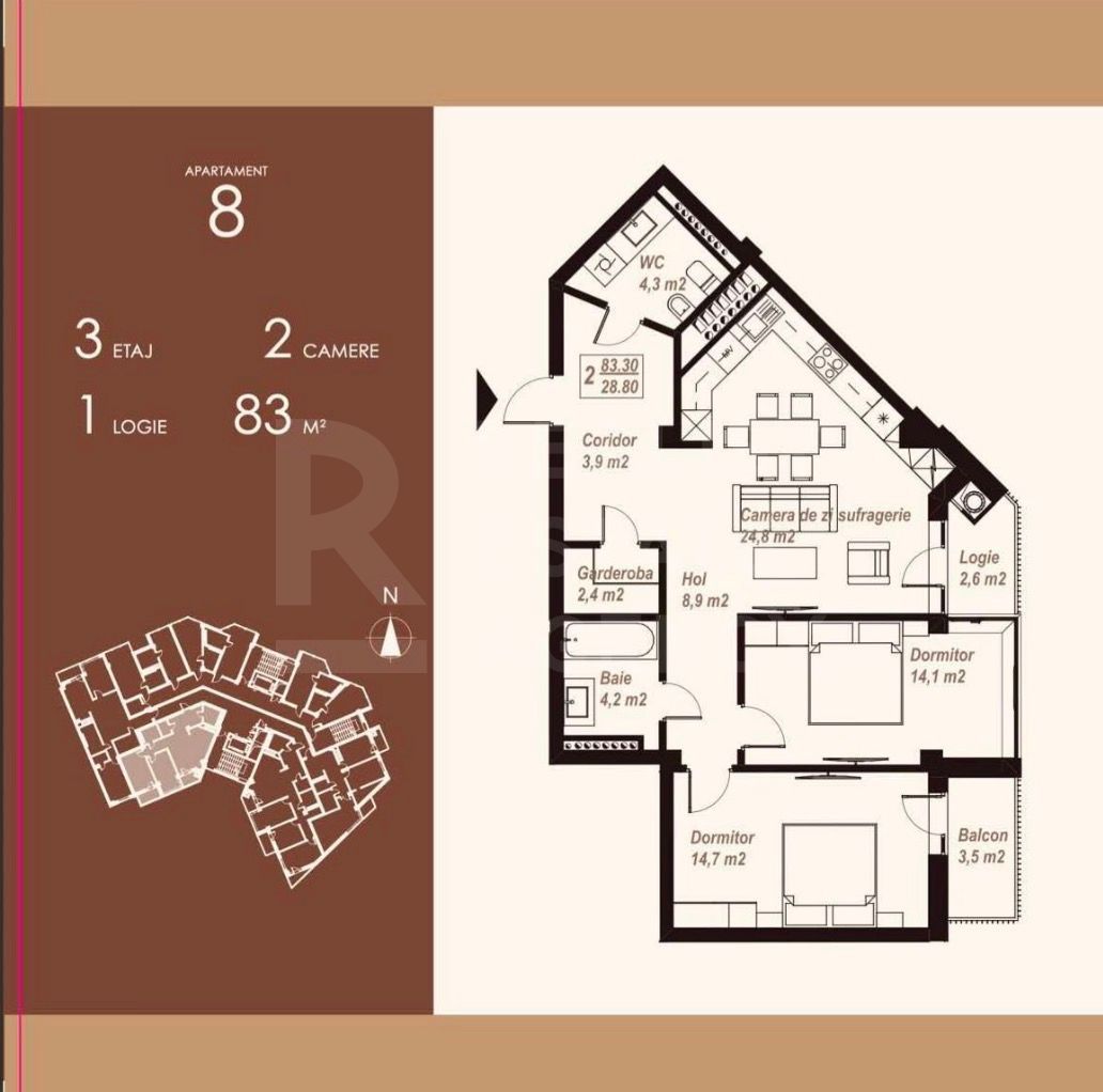 Vânzare apartament 83 mp, strada Basarabia, Ialoveni - Poză 28