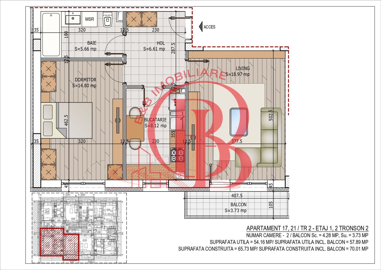 Apartament Pallady 2 camere Pret Credit Ipotecar avans 15% - Schiță 6