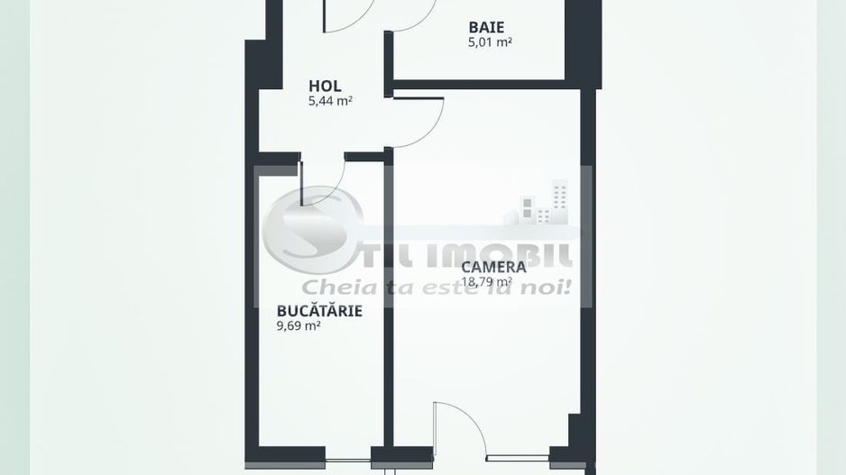 NOU! Ap. 1 camera, DECOMANDAT, 42mp, Tatarasi, comision 0% - Poză 6