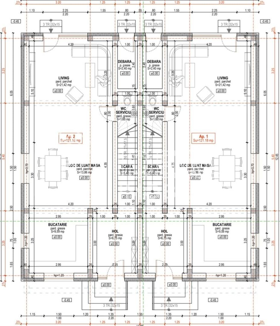 Duplex cu 4 camere si 300 mp de curte, in Cartierul Athitectilor - Schiță 6