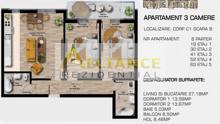 Ap 3 camere langa metrou Berceni - Poză 6
