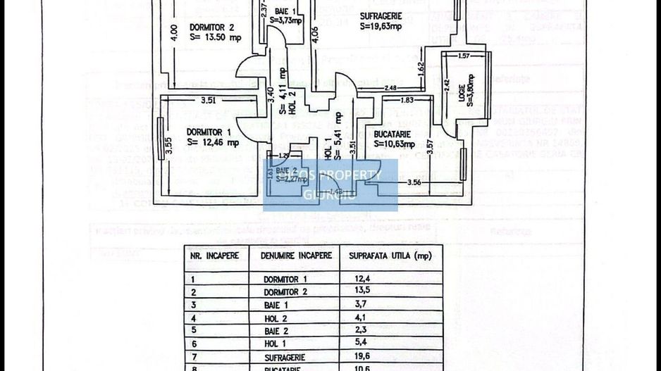 Apartament 3 camere de vânzare – Miron Nicolescu - Schiță 11