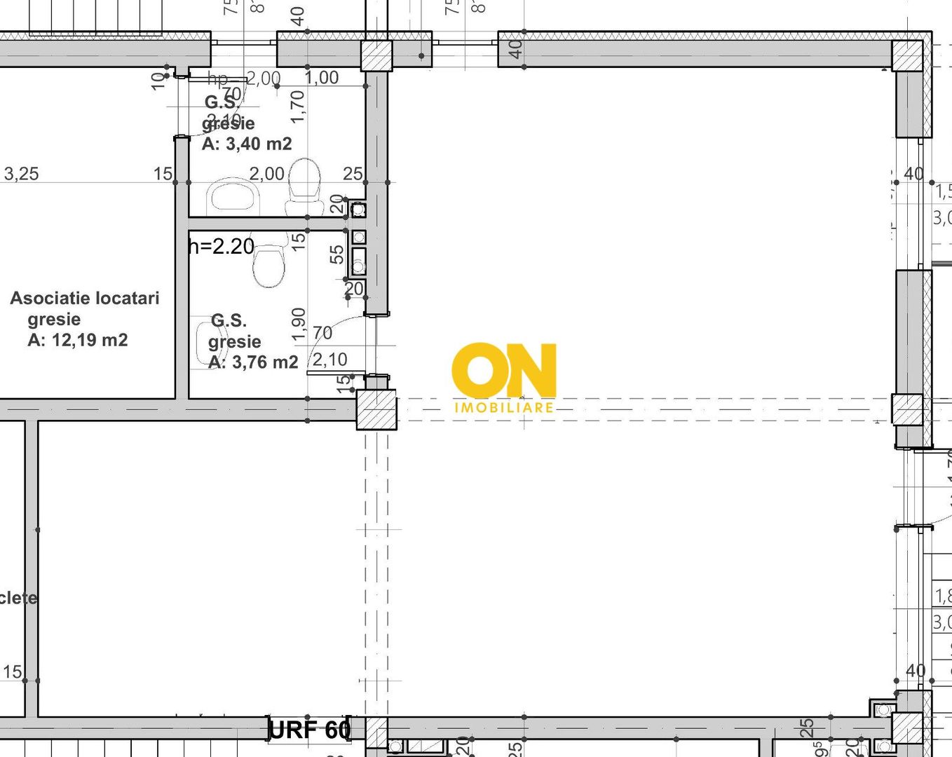 Spatiu nou de birouri, 59 mp + boxa 15 mp, zona Centru - Schiță 2