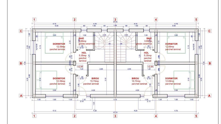 1\2 Duplex Utvin P+E,4Camere,2 Bai,Toate Utilitatile - Poză 15