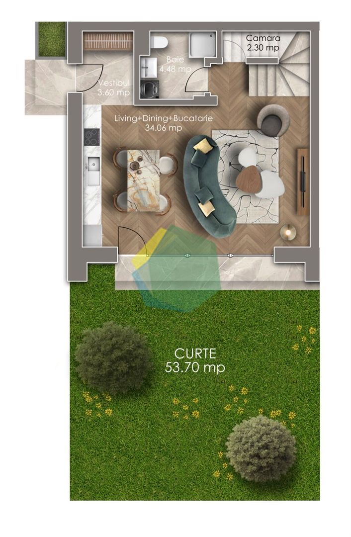 Vilă Duplex Otopeni/Metrou la 900 m/Spatioasa - Poză 6