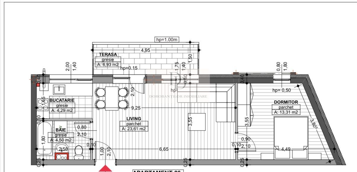 Apartament vânzare 2 camere - etaj intermediar-zona Semicentrala - Poză 9