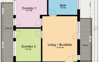 La cheie, cu doua locuri de parcare, ferit de agitatie si aglomeratie - Schiță 12