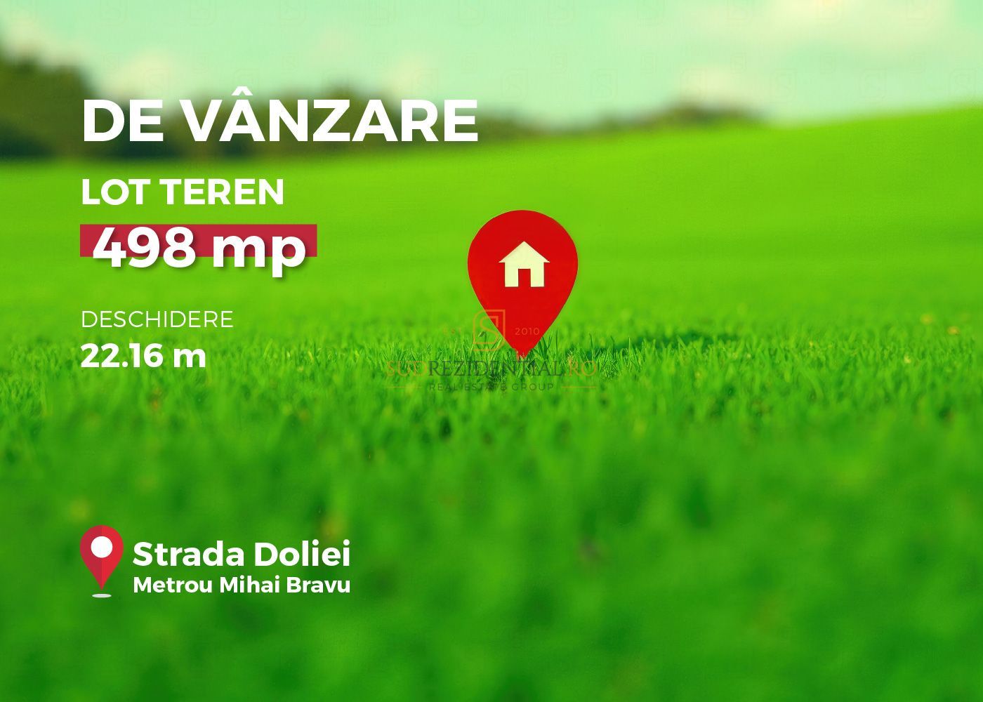 Teren 498mp de vanzare, metrou Mihai Bravu,ideal dezvoltare imobiliara - Poză 1