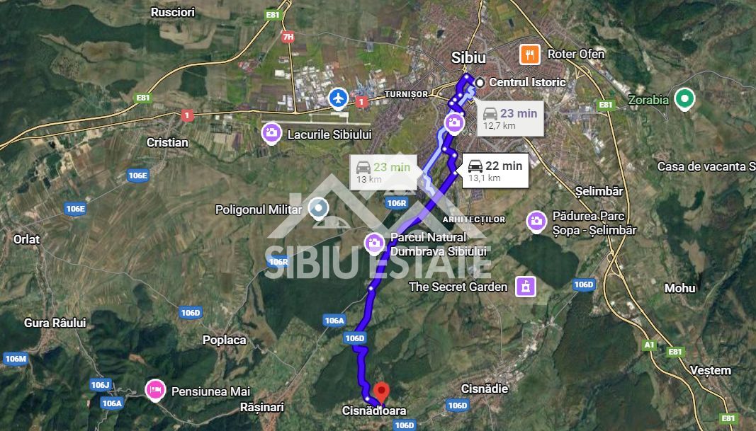 Teren cu deschidere la 2 drumuri Cisnadioara str Pinului - Poză 3