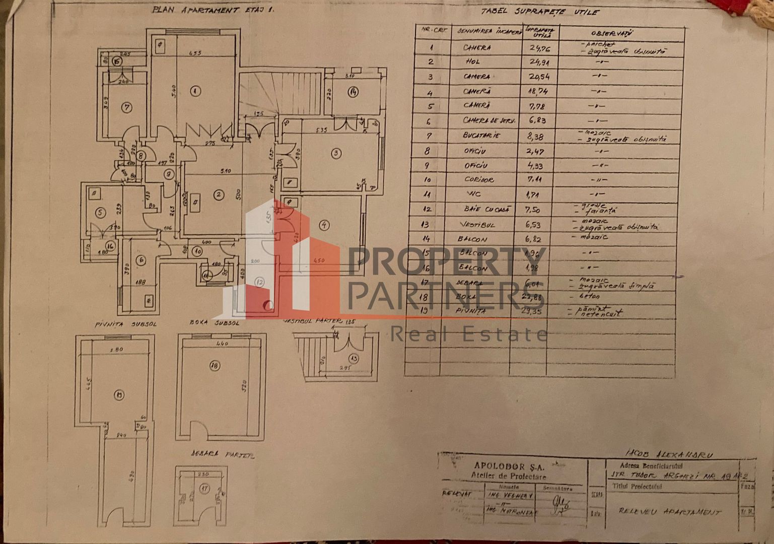 Apartament in vila interbelica Universitate - Schiță 13