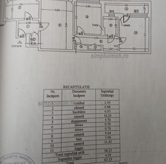 Metrou Iancului 3 camere etaj intermediar - Schiță 10
