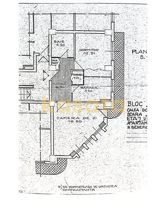 OPORTUNITATE | APARTAMENT 2 CAMERE | ROMANA | DOROBANTI | BLOC 1980 - Poză 7