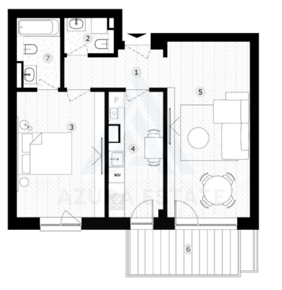 Apartament premium 2 camere vedere spre lac lift si parcare in Tiglari - Poză 10