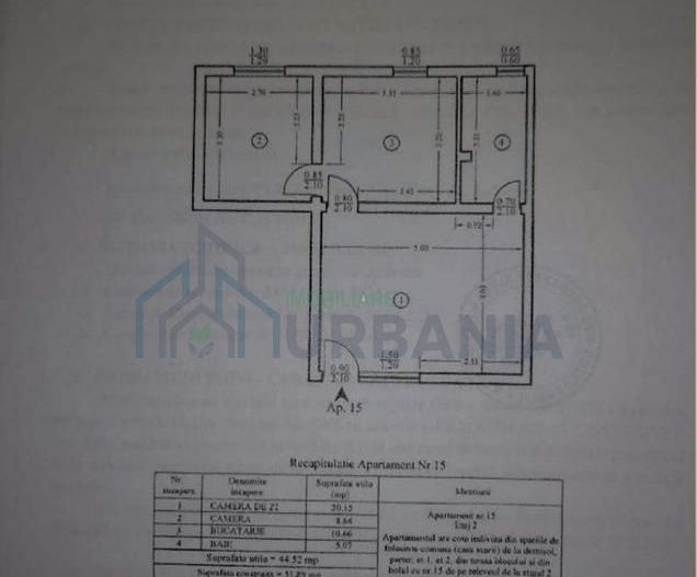 Apartament de vânzare, 2 camere, 45 mp utili, Complex Vișan-Hill, etaj 2, mobilat și utilat - Poză 2