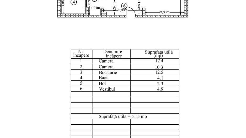 Apartament 2 camere decomandat  Metrou Obor Calea Mosilor - Schiță 14