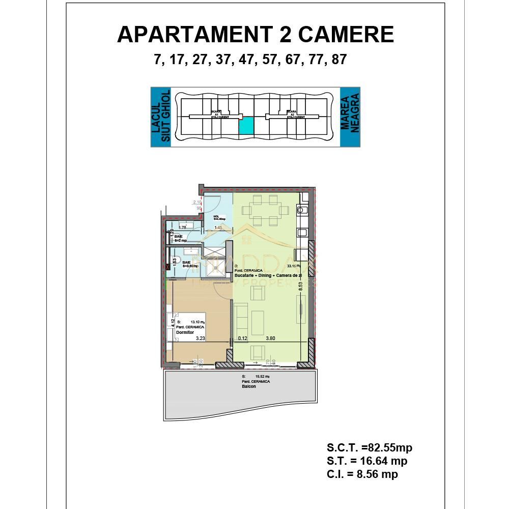 Apartament de vanzare 2 camere + 2 bai I Mamaia Nord I Malul Marii Negre - Poză 24