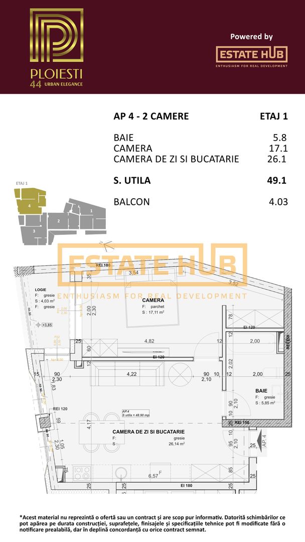 Apartament 2 camere FINISAT | zona Centrala | Comision 0% - Poză 2