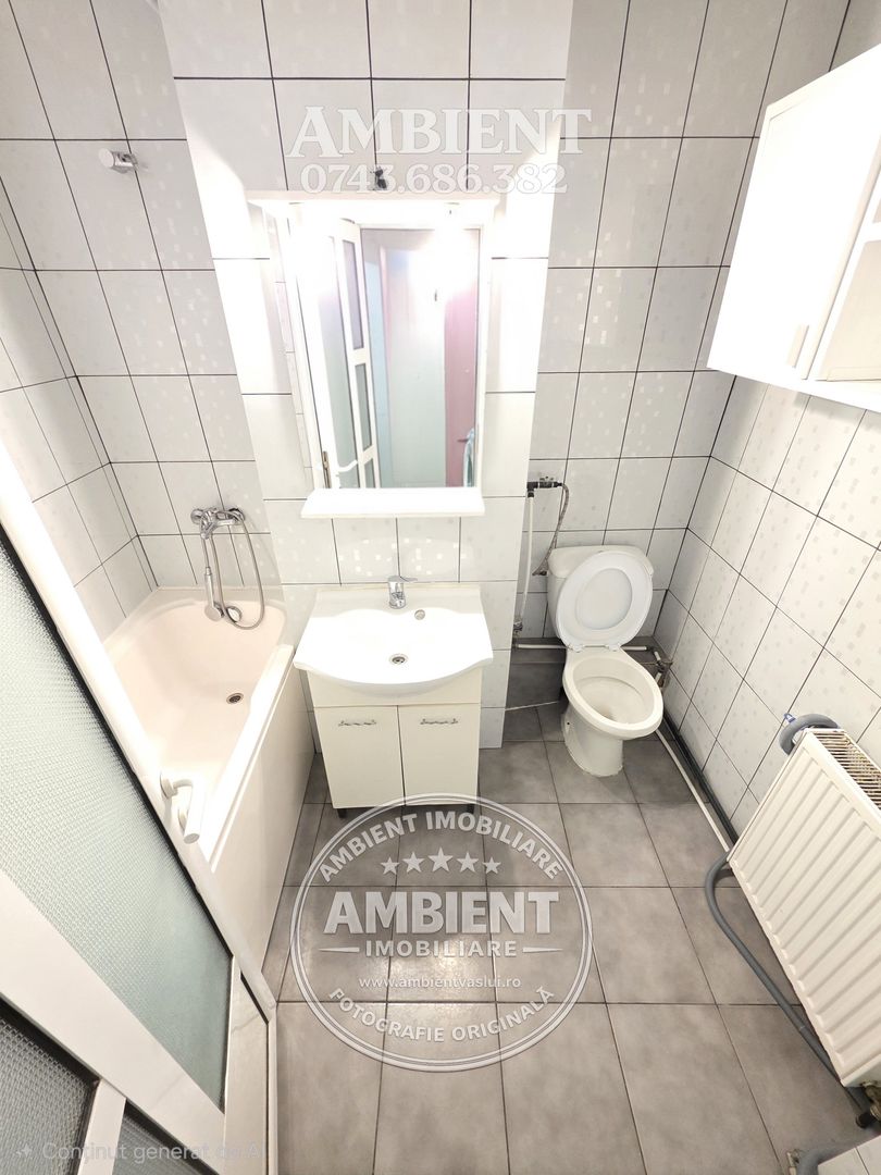 Apartament cu 2 camere, ETAJ 1, mobilat și utilat, VASLUI - zona RACOVIȚĂ; - Poză 10
