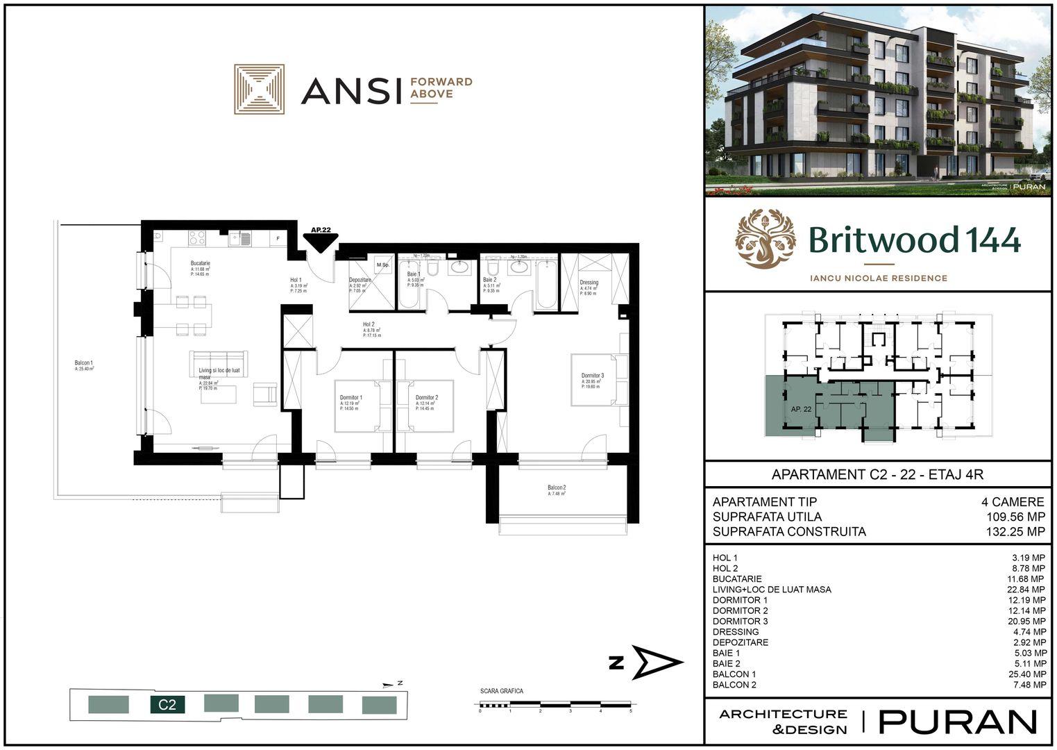De vânzare apartament 4 camere – BRITWOOD 144, Iancu Nicolae - Poză 2