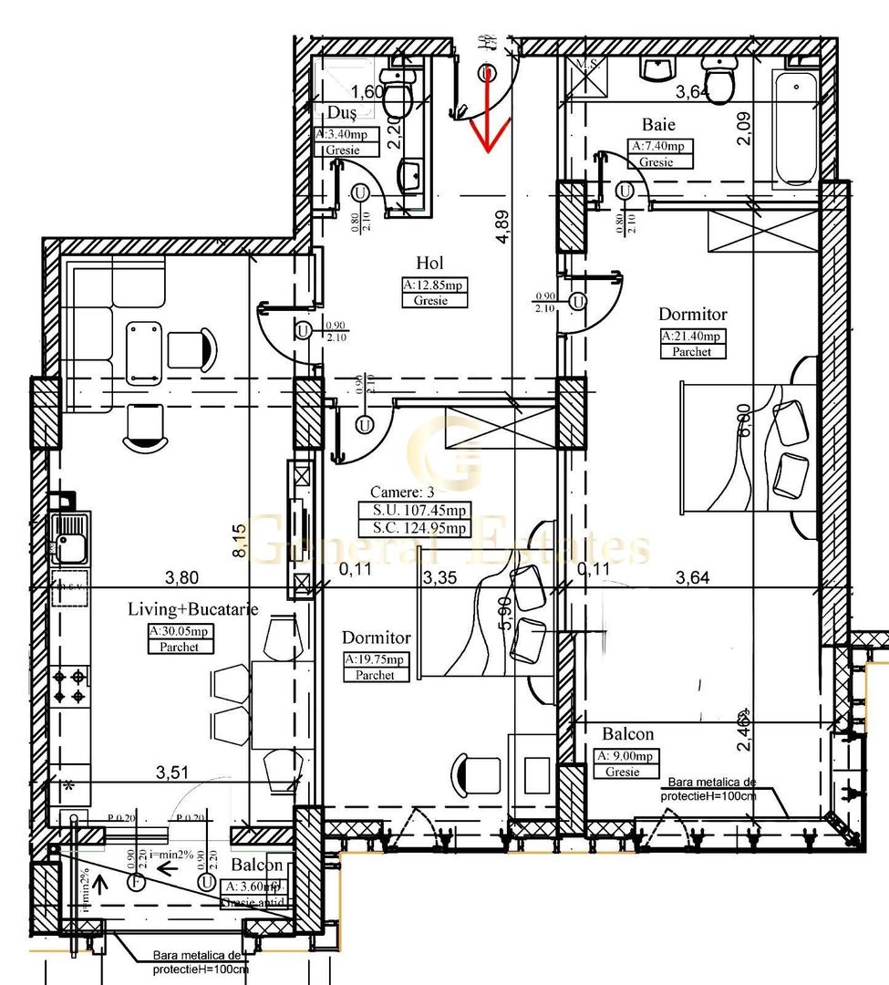 Vânzare apartament PREMIUM cu 3 camere | COPOU | 110 m.p - Poză 16
