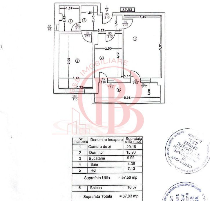 Apartament 2 camere-Str. Victor Brauner 5 min Metrou Teclu - Schiță 11
