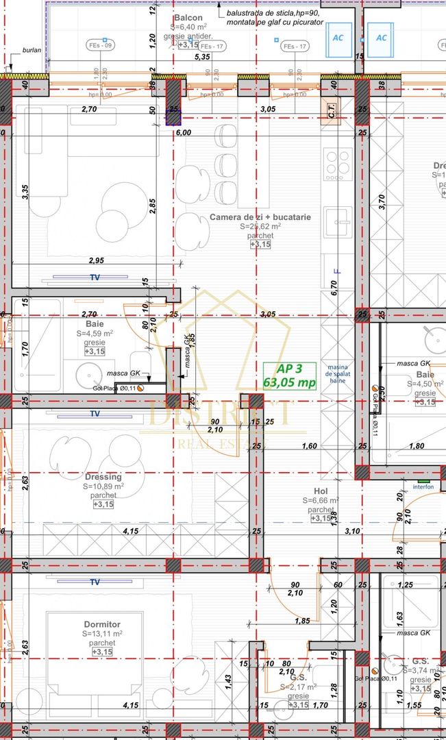 Apartament cu 3 camere si 2 bai | Giroc | Profi - Poză 8