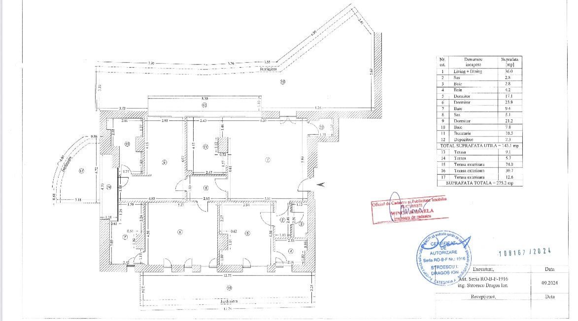 Apartament 4 camere Aviatorilor | Curte 132mp - Schiță 39