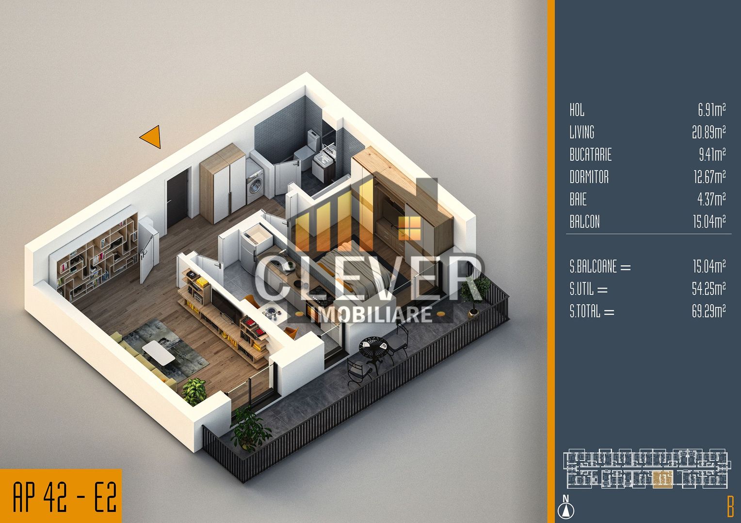 Apartament 2 camere Suprafata Generoasa si Terasa Pallady - Poză 3