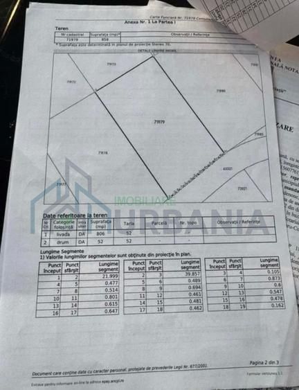 Teren intravilan 876mp, asfalt, utilitati, view, padure, la 8min Lidl - Poză 3