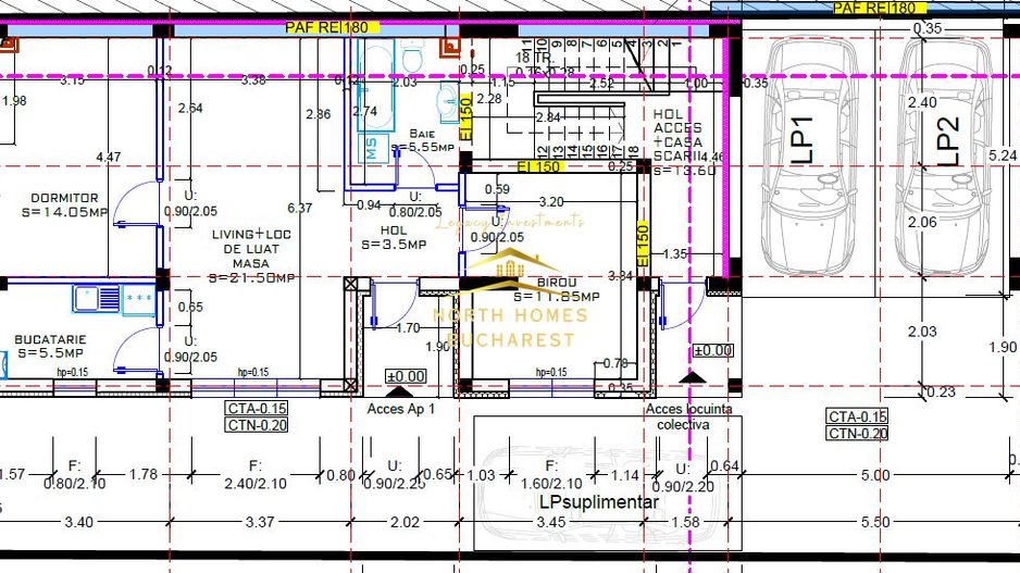 Apartament cu 3 camere, curte 2 locuri parcare, Parc Bazilescu - Poză 15