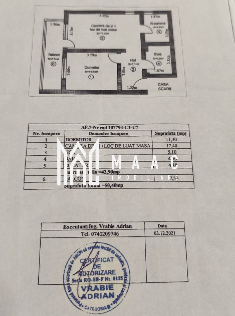 Apartament 2 camere | Cartierul Arhitectilor | Etaj 1 | Zona Mandra - Poză 6