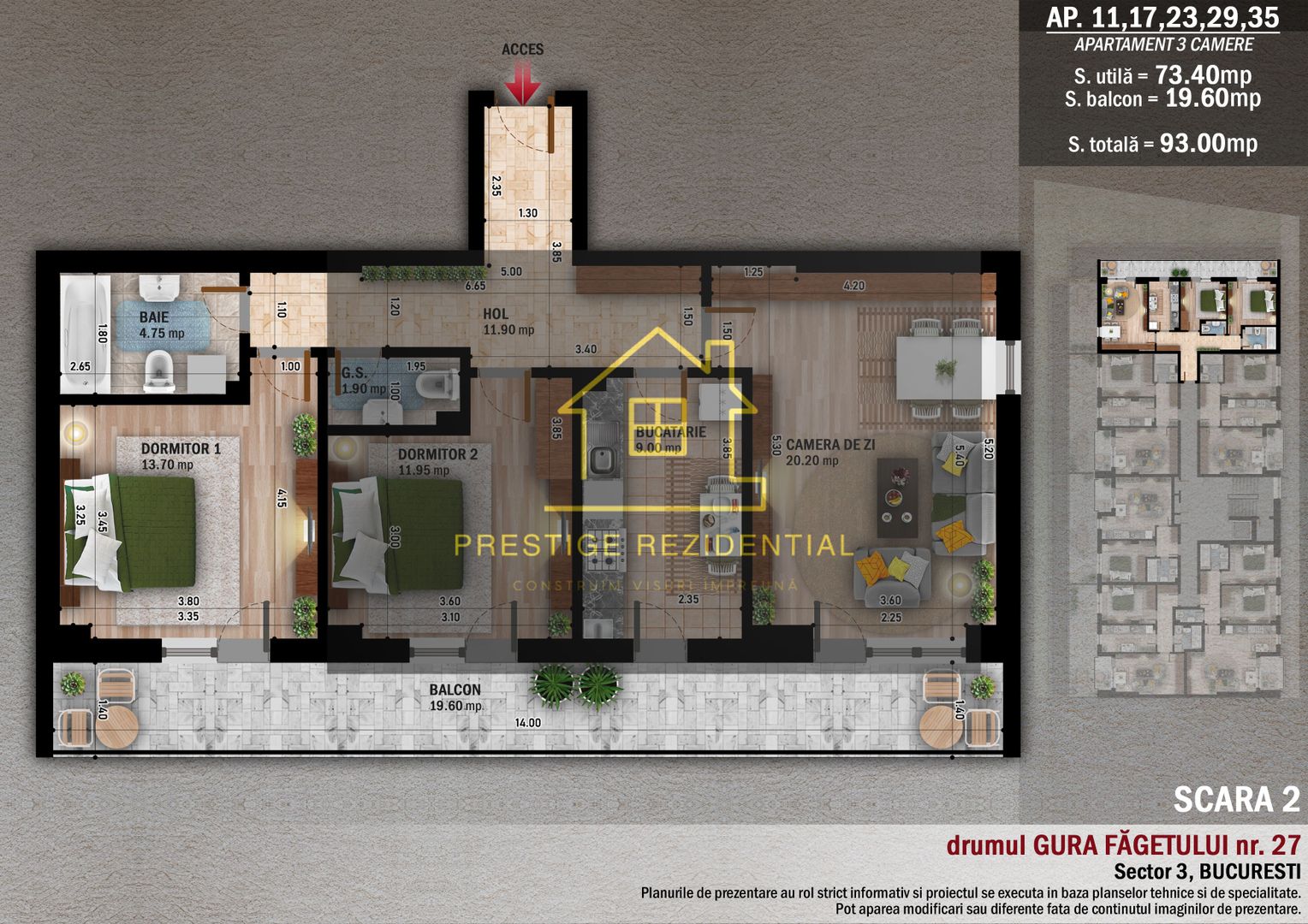 Apartament 3 cam.in finalizare, Direct Dez , Comision 0, metrou - Poză 1