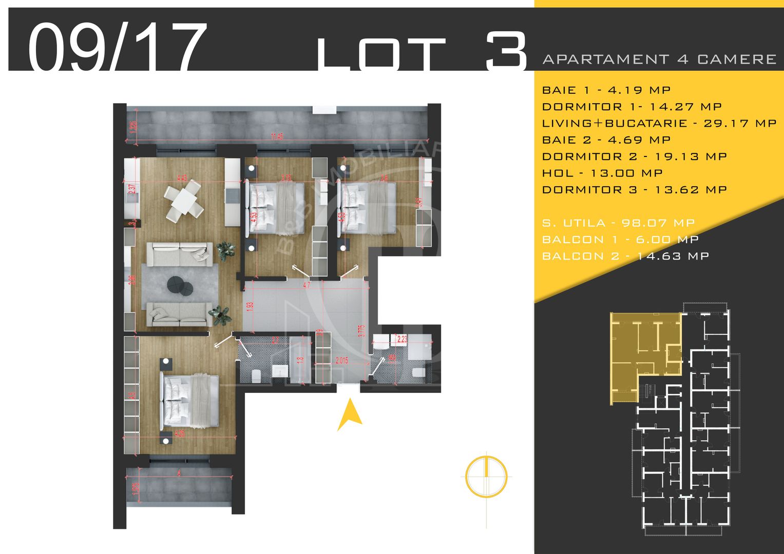 4 camere  Titan Pallady  Metrou Nicolae Teclu - Schiță 12