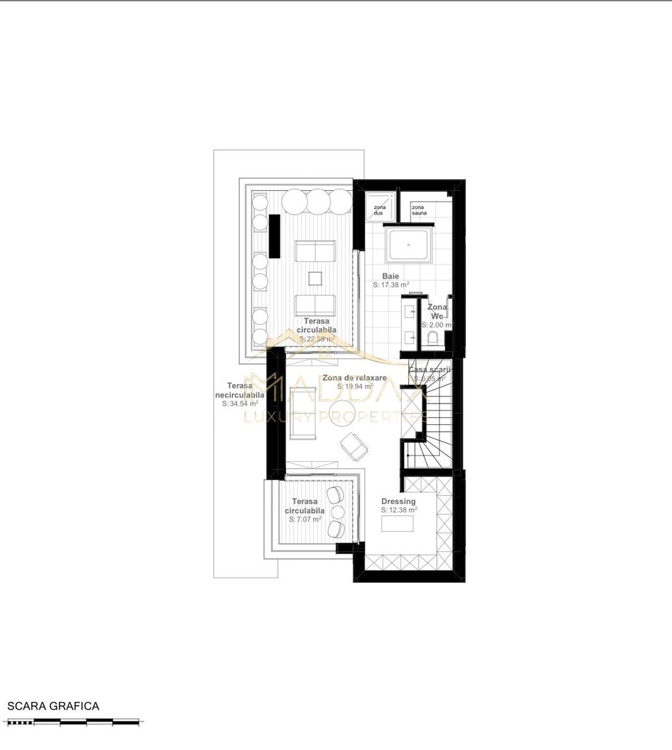 Vila cu 5 camere  *366mp* / Curte privată + piscina*315mp*/ Pipera - Lake View - Schiță 79