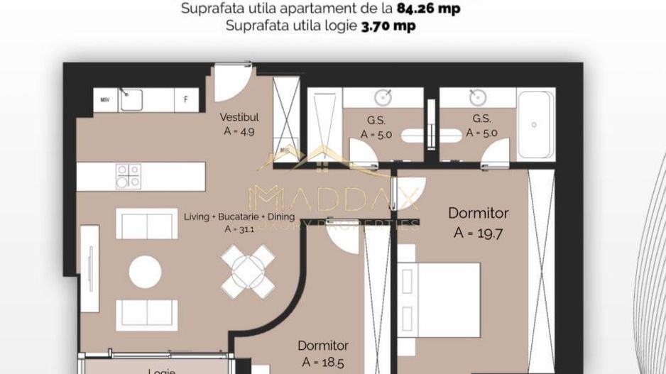 Proiect rezidențial // Apartamente 1-5 camere // Finalizare 2026 - Poză 60