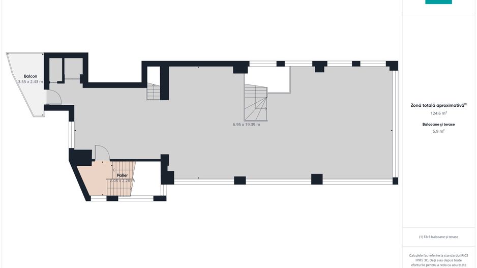 Spațiu comercial renovat, vitrină 8 m, Etaj 1 - Poză 8